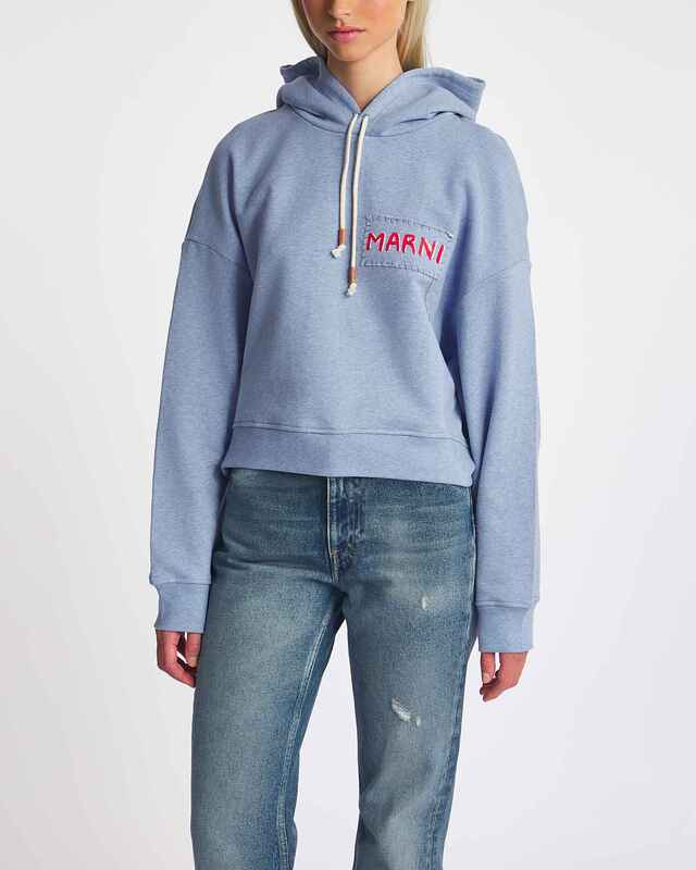 Marni Sweatshirt logo Ljusblå IT 40 (EUR 34)