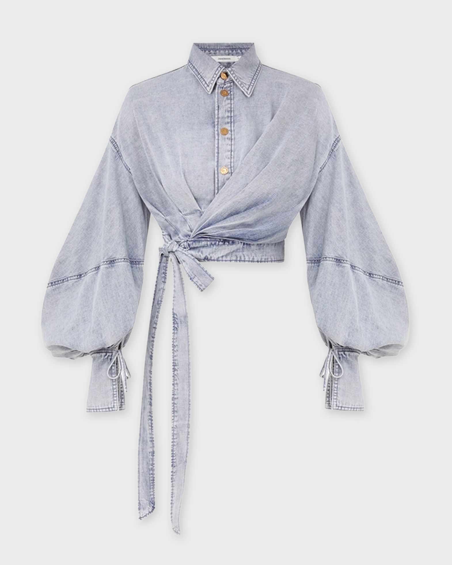 Zimmermann Blouse Rebellion  Wrap In Blue