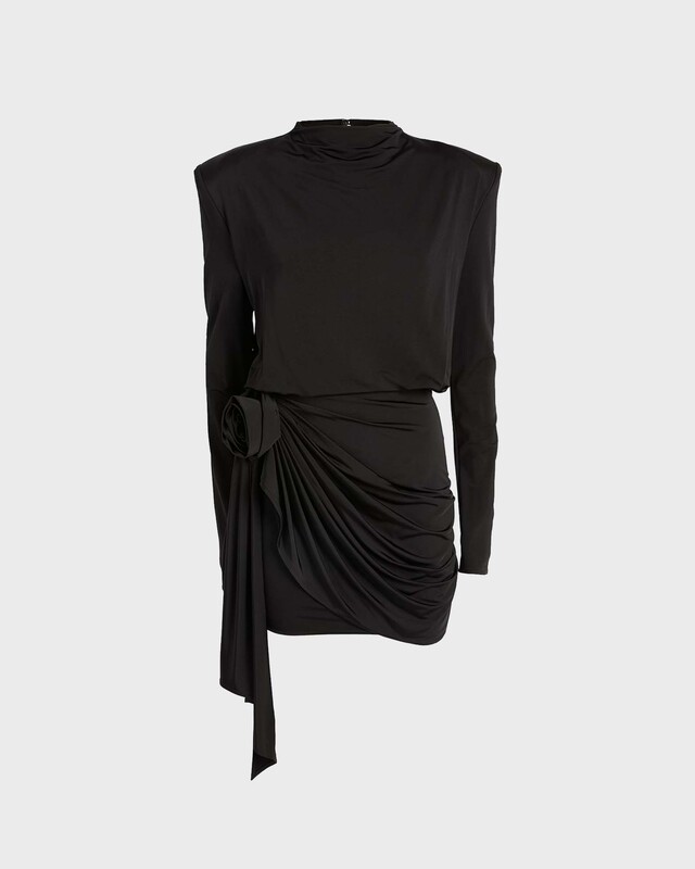 Magda Butrym Dress Long Sleeve Mini  Black FR 38 (EUR 36)