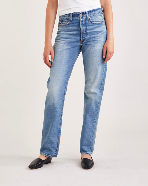 Jeans Straight Full Length  Blå 1