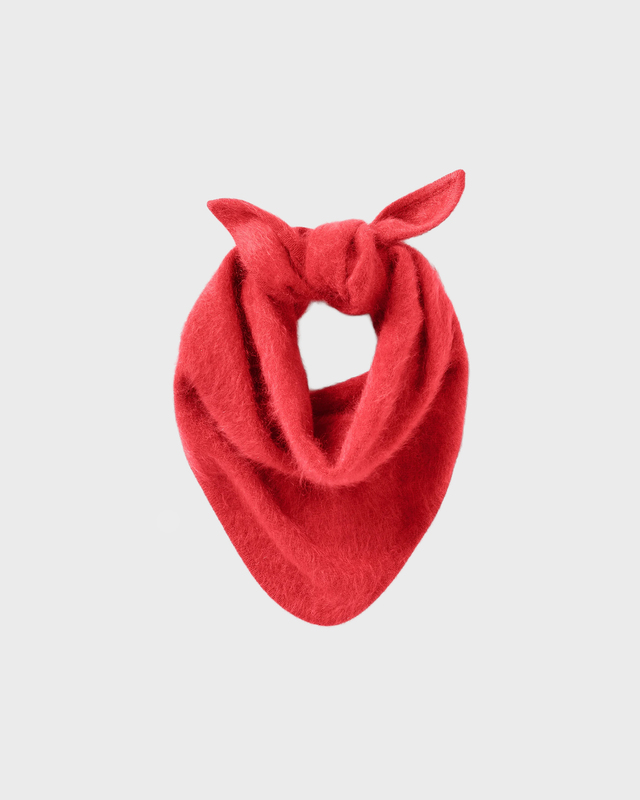 Soft Goat Tørklæde Brushed Triangle Red ONESIZE