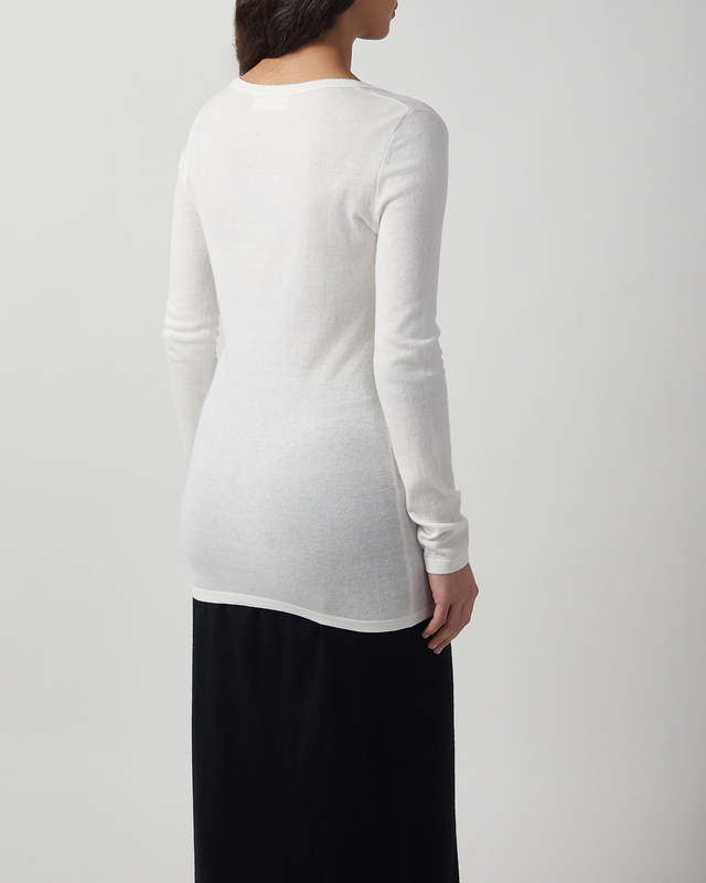 LISA YANG Top Amalea Cashmere White 0 (XS-S)