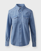 Wakakuu Icons Skjorta Anja Denim Light blue wash XL