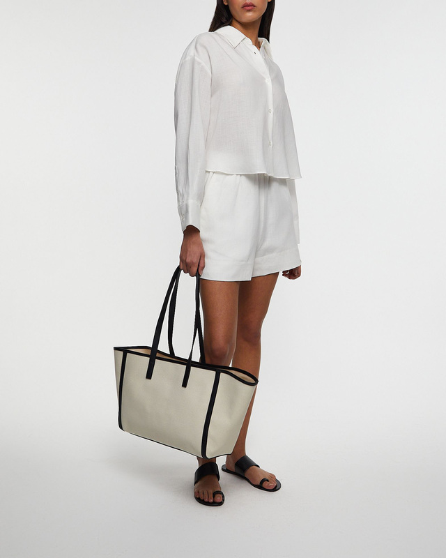 Wakakuu Icons Skjorta Genoa Crop Linen Vit S