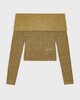 Ganni Top Sparkle Doubleface Knit Guld M