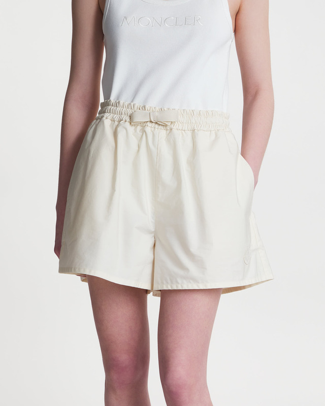 Moncler Shorts Viscose Tie-String Vit FR 40 (EUR 38)