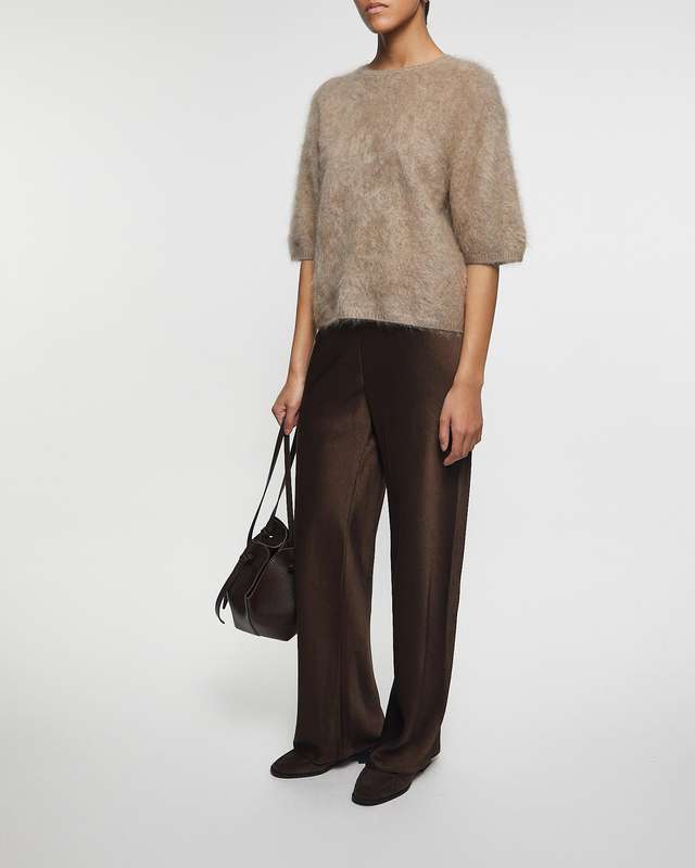 Vince Trousers high waist fluid satin bias  Espresso L