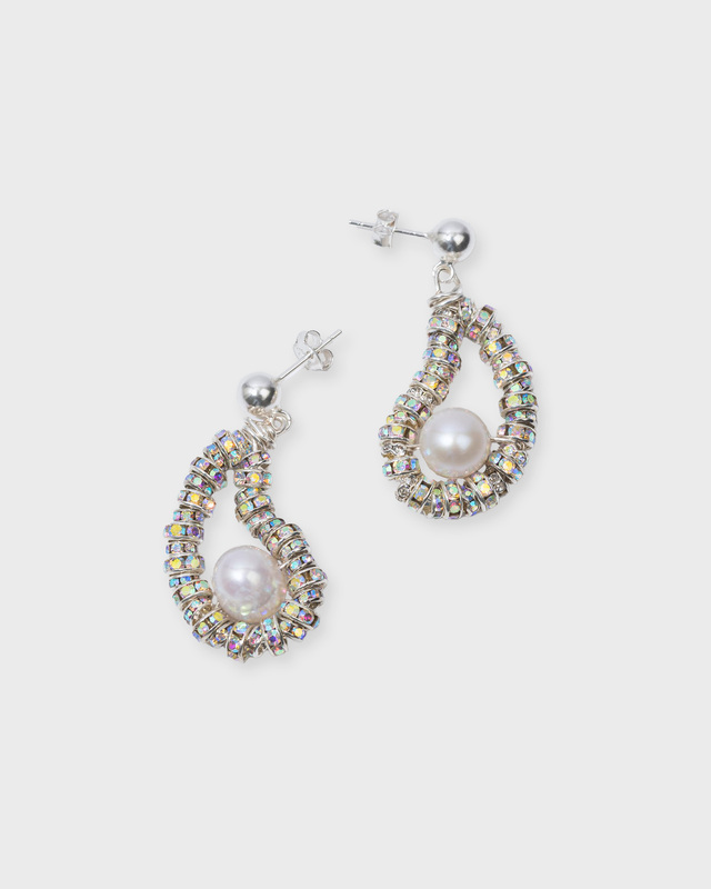 Pearl Octopuss.y Earrings Tiny Oysters Silver ONESIZE