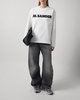 Jil Sander T-Shirt Logo Long Sleeve Porcelain M