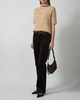 Soft Goat Striktrøje Brushed Short Sleeve Turtleneck Camel XL