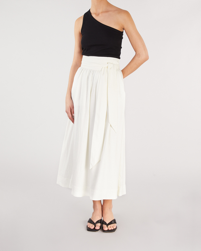 Wakakuu Icons Skirt Linen Wrap White L