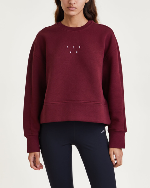 Tröja Boxy Crew Neck  Röd 1