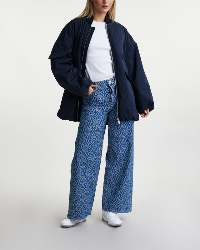 GANNI Jacka Light Twill Bomber Sky captain L-XL