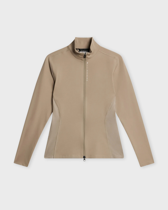 J Lindeberg Top Mel Zip Mid Layer Khaki M