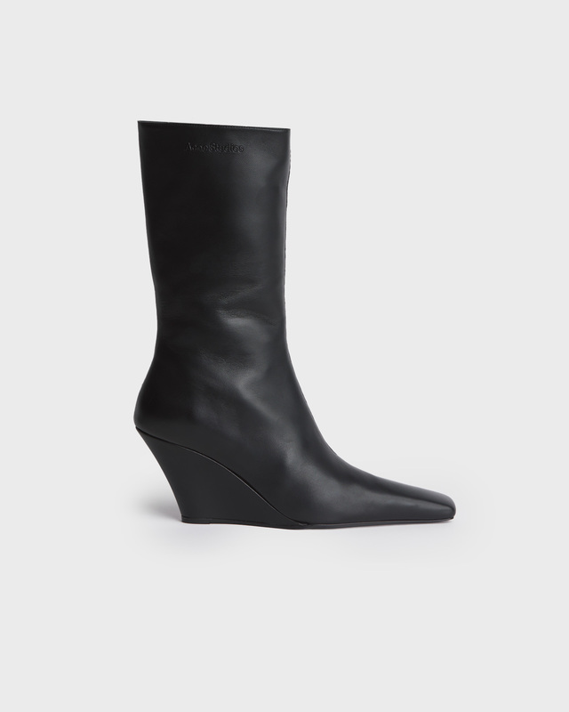 Acne Studios Stövlar Wedge Leather Svart EUR 39