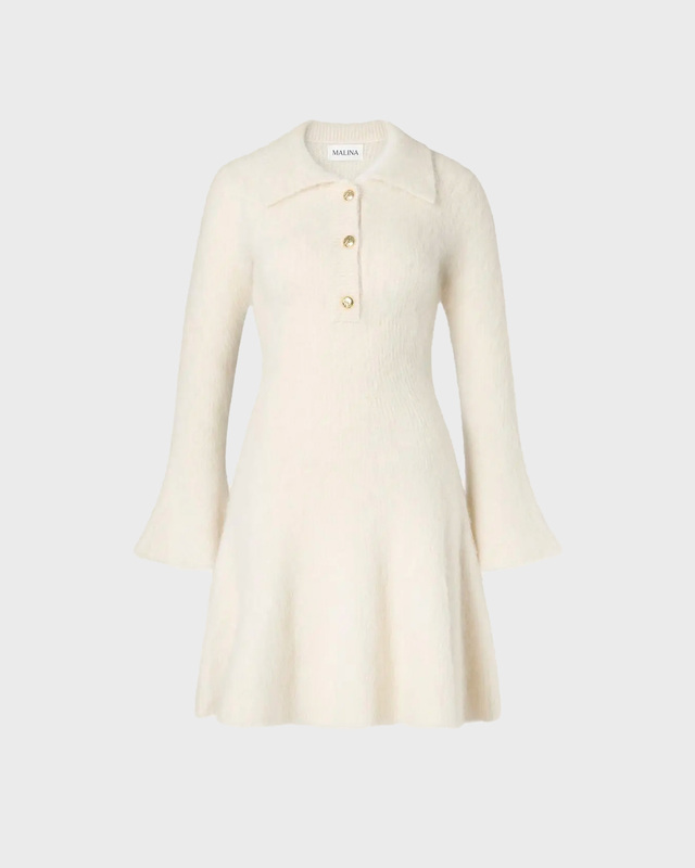 Malina Dress Emelise Aplaca Blend Knitted Mini Vanilla S