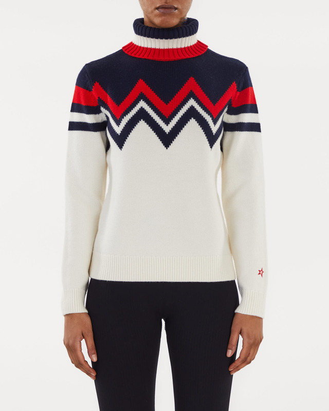 Perfect Moment Alpine Sweater Blå/vit S