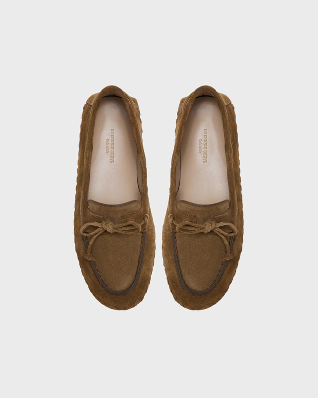 Le Monde Beryl Loafers Driver Moccasin Woven Taupe EUR 37