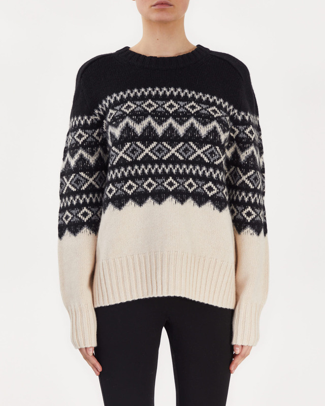 Khaite Sweater Mae Fairisle Svart L