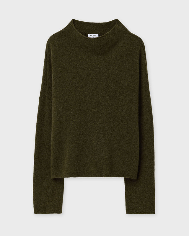 Filippa K Sweater Mika Yak Funnelneck Green XS