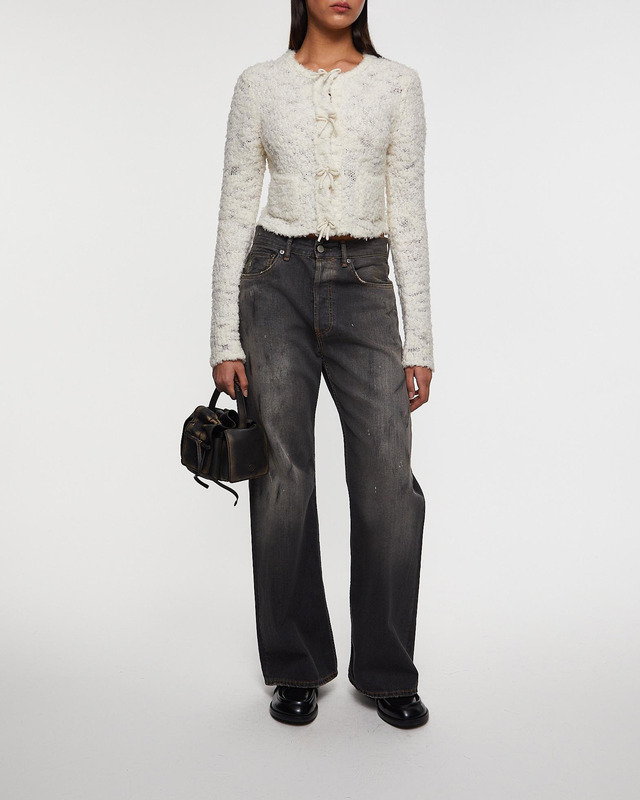 Acne Studios Kofta Open Stitch Bow  Vit S