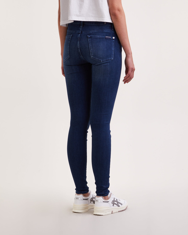 7 For All Mankind Jeans Slim Illusion Luxe Mid Blue Mörkblå 28