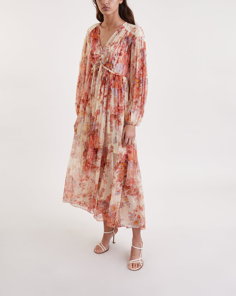 Klänning Gathered Yolk Maxi  Creme 2