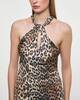 Ganni Printed Satin Top Leopard 34