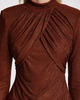 Self-Portrait Top Brown Rhainstone Mesh  Brun UK 8 (EUR 36)