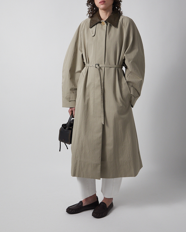Acne Studios Jacket Belted trenchcoat Grön/grå 34
