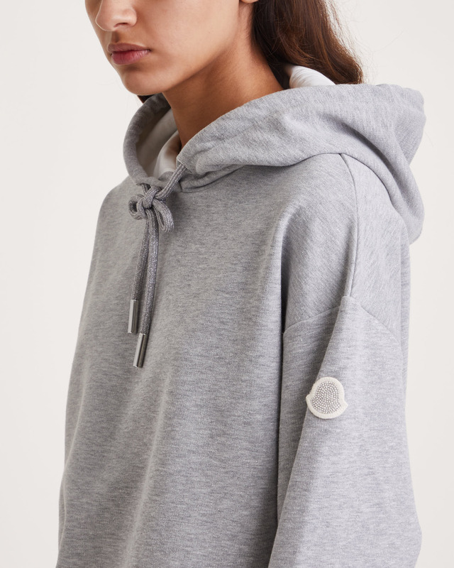 Moncler Sweatshirt Felpa Con Cappuccio Grå S