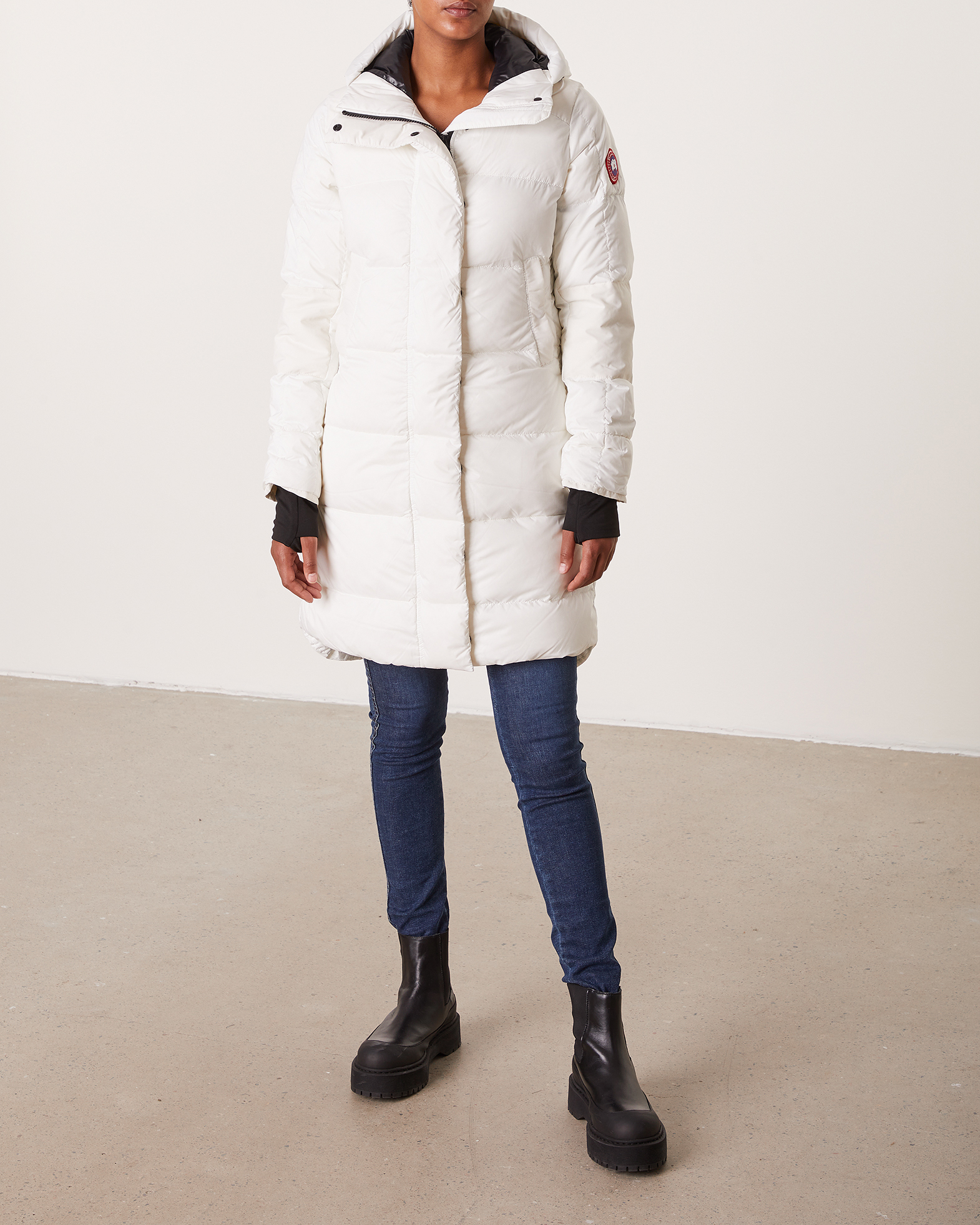 white goose jacket