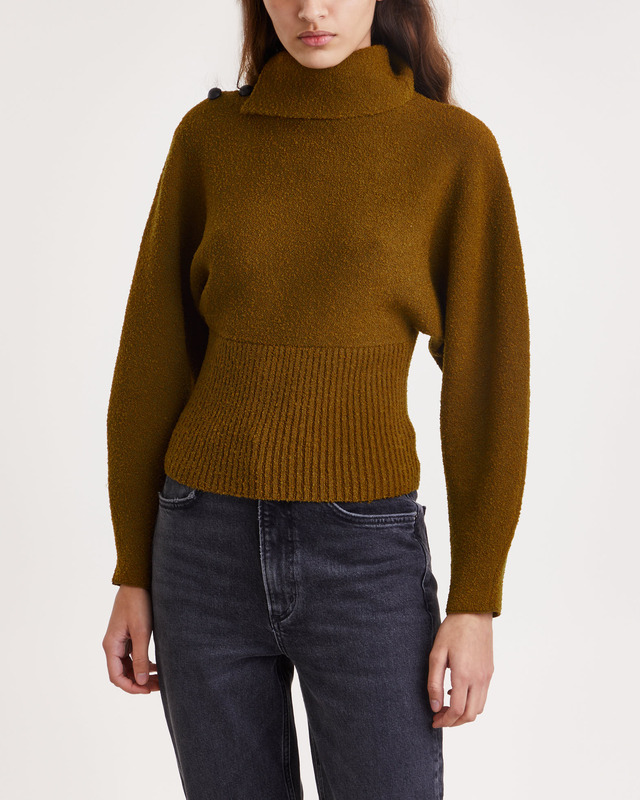 Proenza Schouler Sweater Wool Viscose Boucle Top Valnöt XS