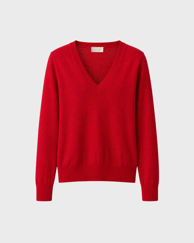 Wakakuu Icons Sweater Angler Wool Cashmere Red S