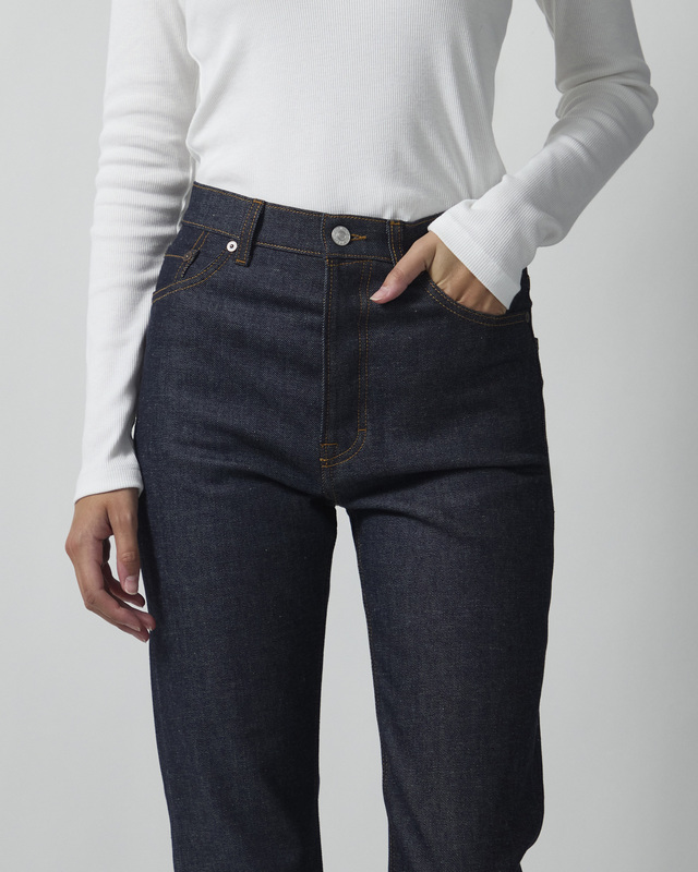 Dagmar Jeans Straight Leg Denim Raw blue W27/L32