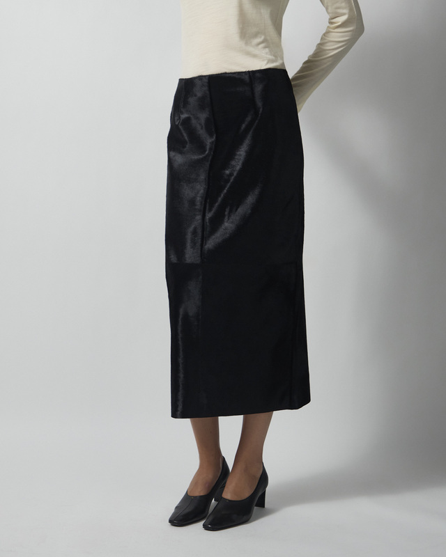 Dagmar Skjørt Pony Leather Black 36