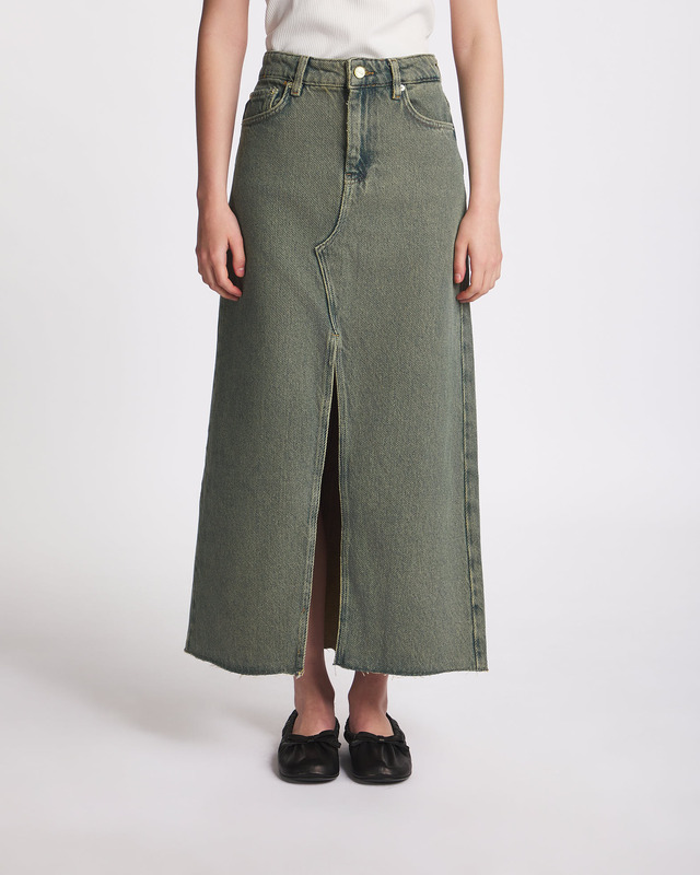 Ganni Skirt Overdyed Heavy Denim Grå/brun 36