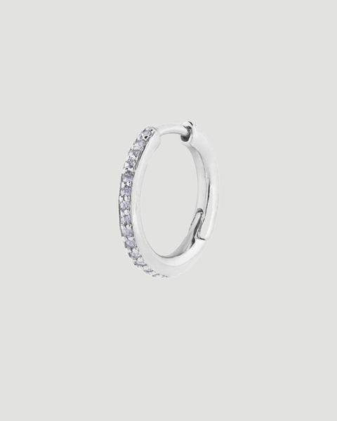 Earring Mica Huggie Violet Silver 1