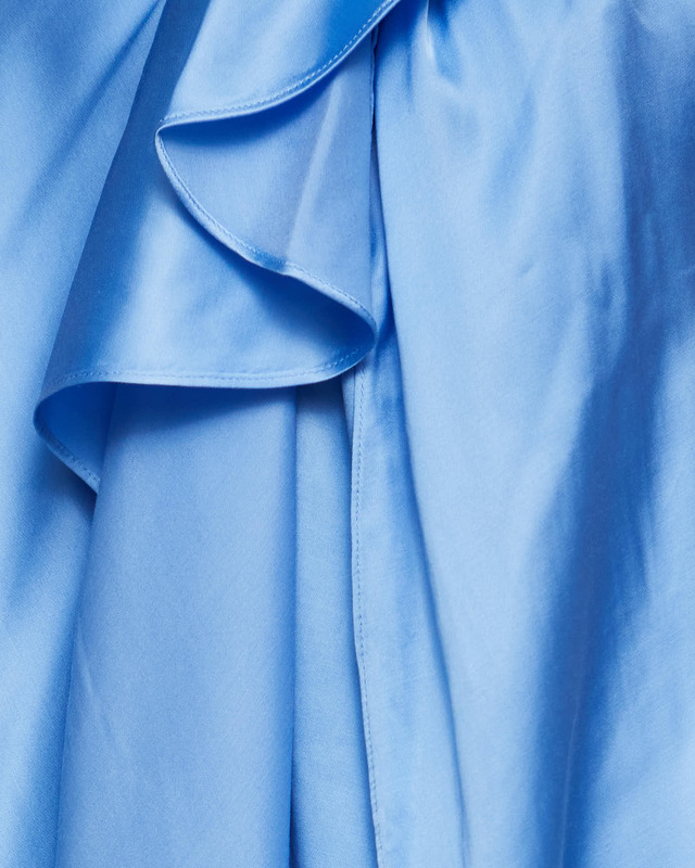 Acne Studios Blouse Halter Satin Blue 34