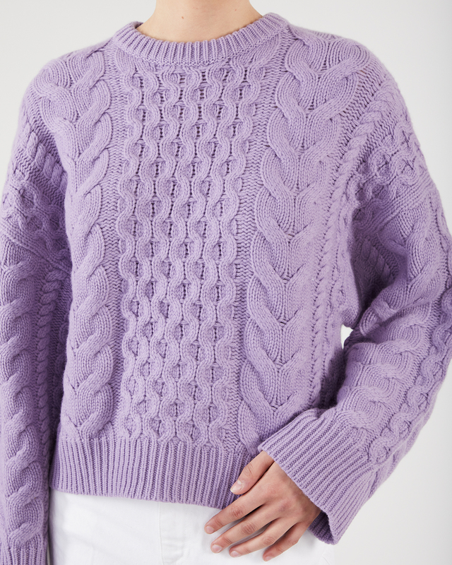 Wakakuu Icons Emma Cable Knit Lila S
