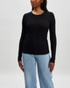 Dagmar Top Lyocell Long Sleeve Black XL