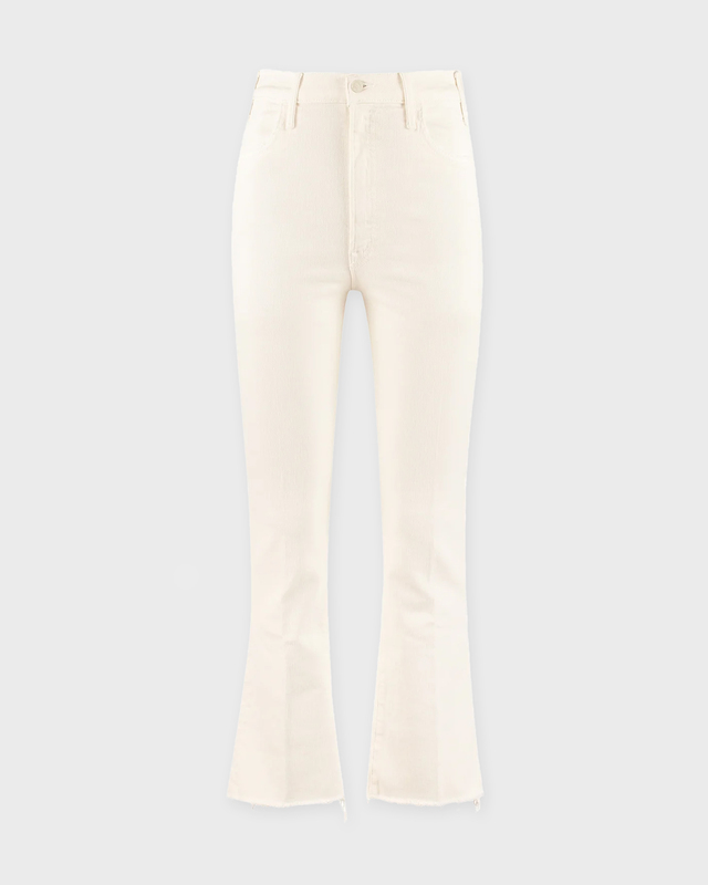 Mother Denim Jeans The Hustler Ankle Fray Creme Creme 24