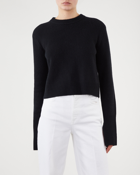 Sweater Olivia Cropped R-neck Black 1