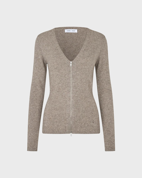 Cardigan Sanelo Zip 15722 Gråmelert 1