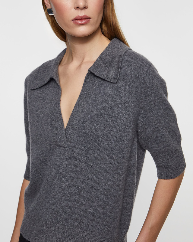 Wakakuu Icons Top Lisabon Wool Cashmere Grå M