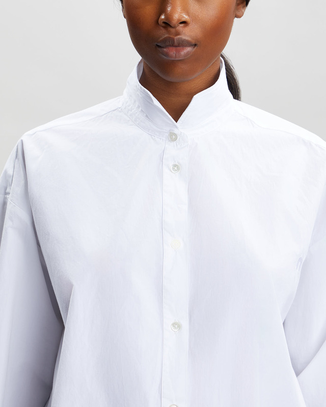 Teurn Studios Skjorta Oversized Stand-Up Collar Vit 34