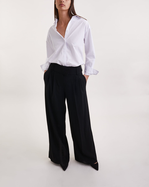 Trousers Matte Viscose Crepe Svart 1