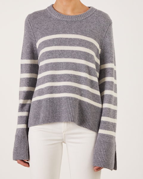 Wool Sweater Striped Grå/vit 1