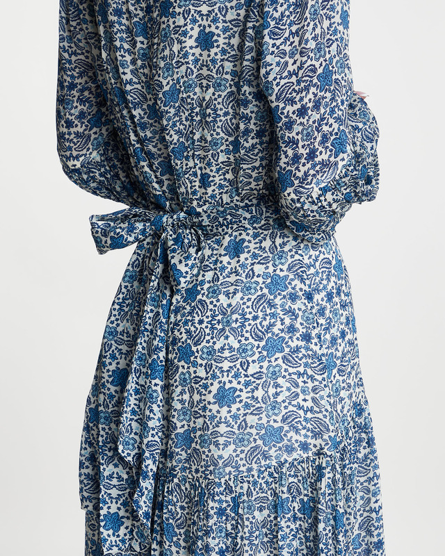 Malina Dress Alicia Long Sleeve Maxi Blå XL