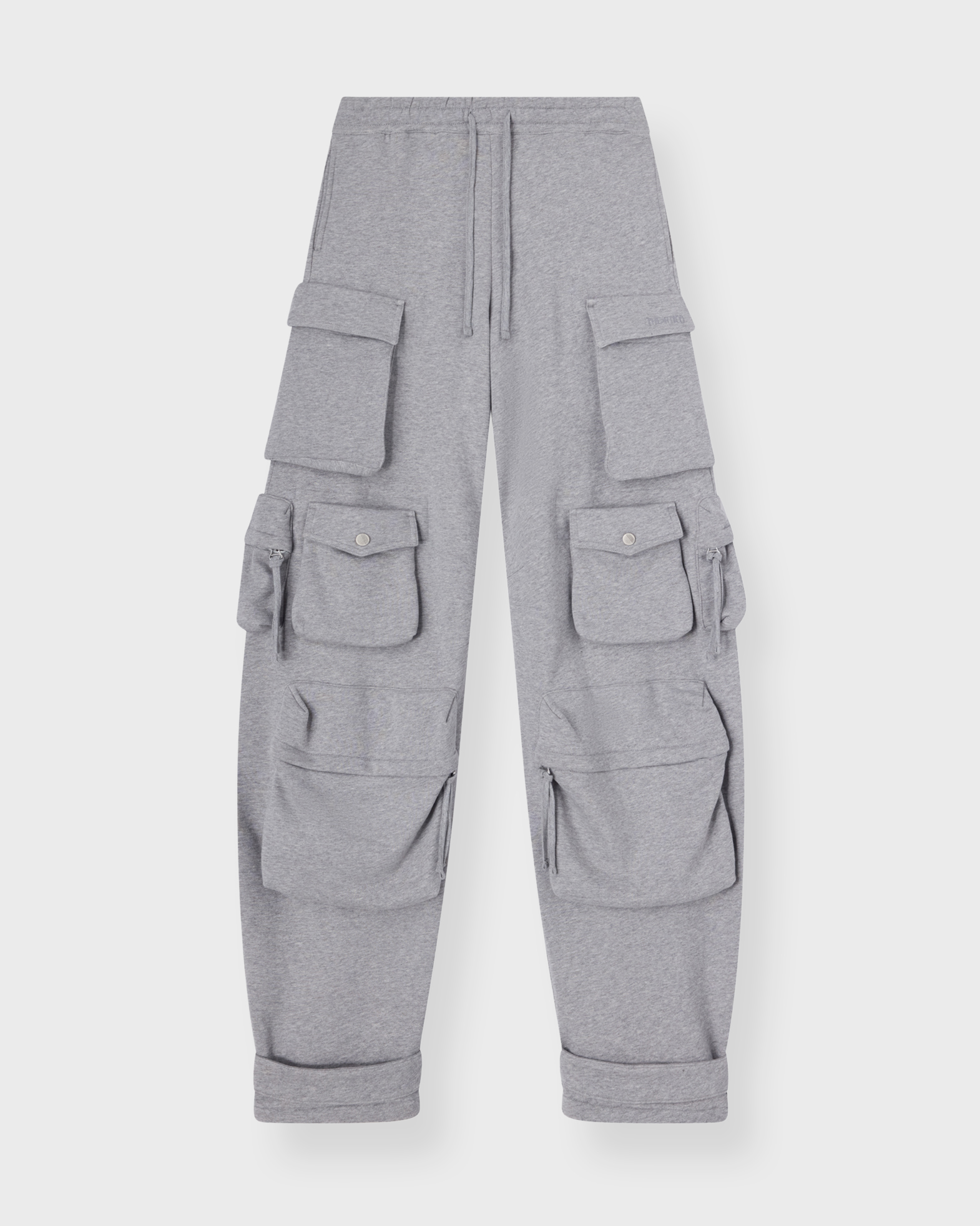 The Attico Women's Grey Melange Pants Cotton Jersey It 42 (Eur 38)